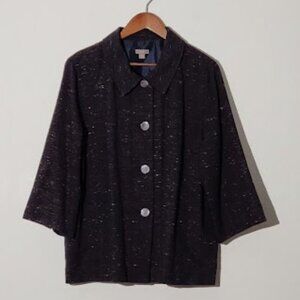 J. Jill Women's Swing Style 3/4 Sleeve Jacket in Size XL